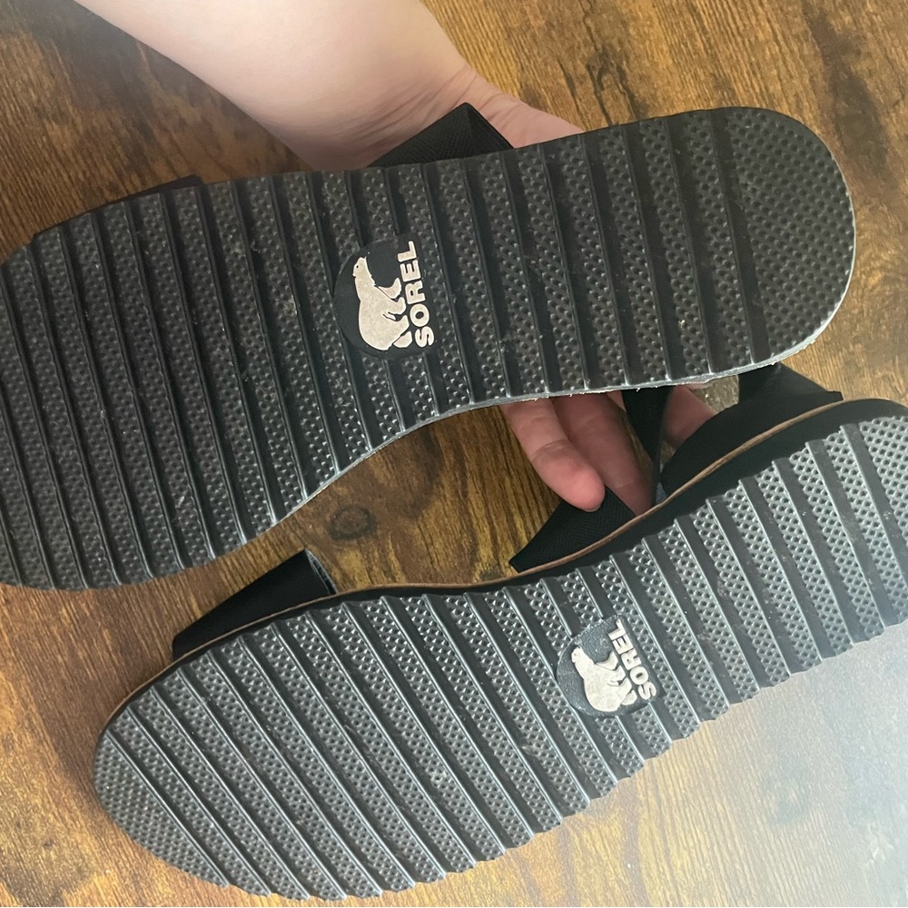 Sorel Ella Black Sandals size 6.5 - Picture 5 of 7